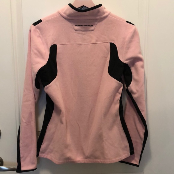 Under Armour Pink & Black Fleece Zip Up Jacket - Picture 4 of 5